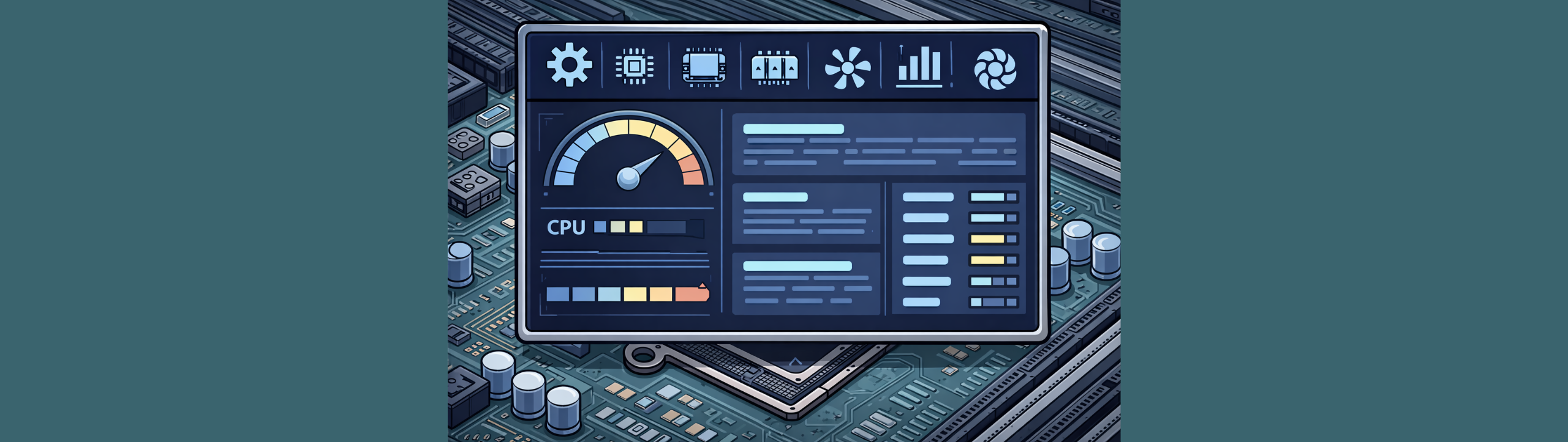 BIOS UEFI settings on a motherboard