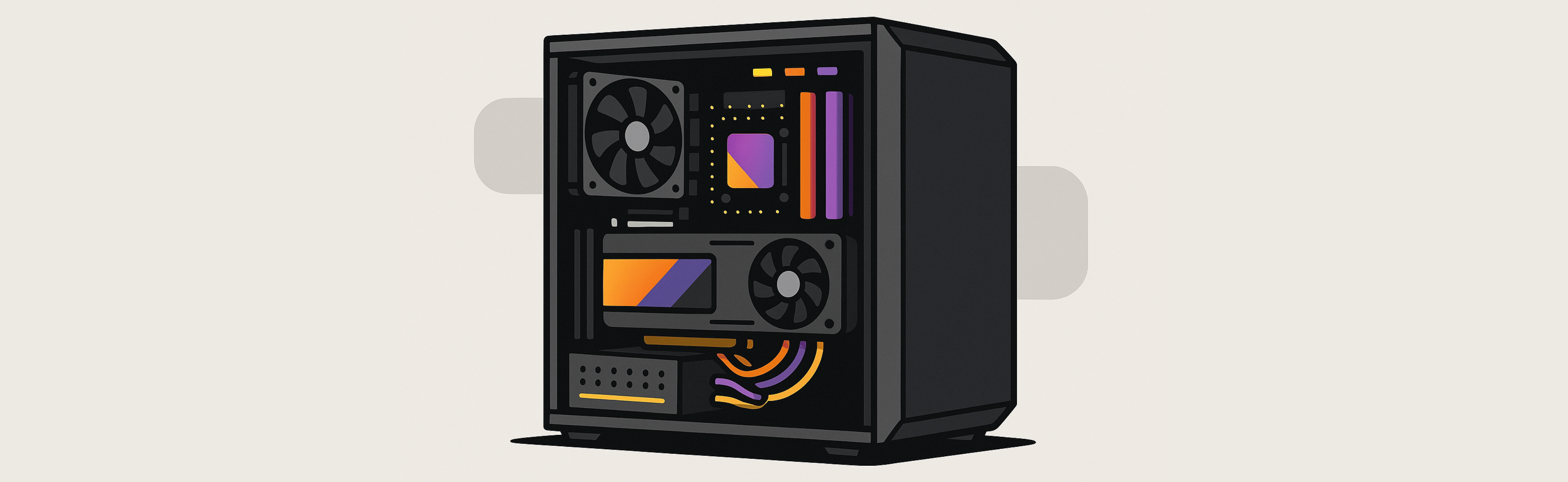 Custom PC build illustration