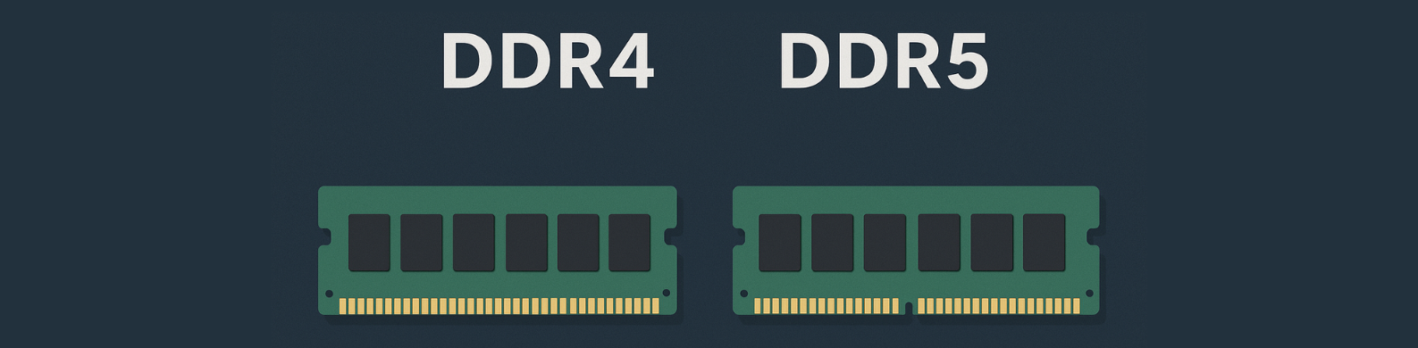 DDR4 vs DDR5 visual comparison